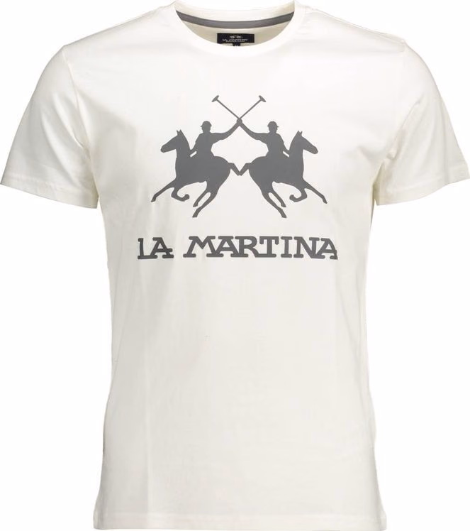 La Martina Bianco Cotton Men T-Shirt