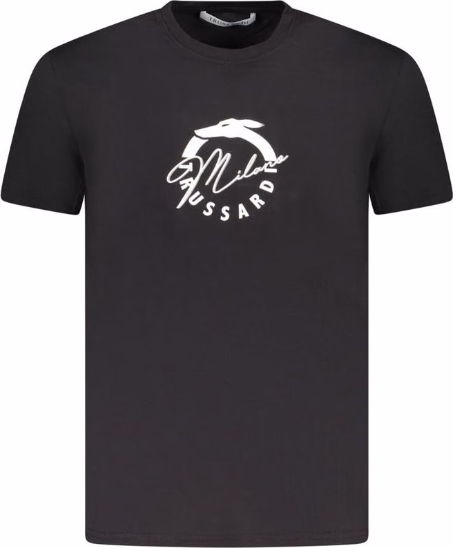 Trussardi Nero Cotton Mens T-Shirt