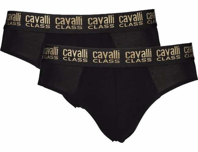 Cavalli Class Black Cotton Men Underwear