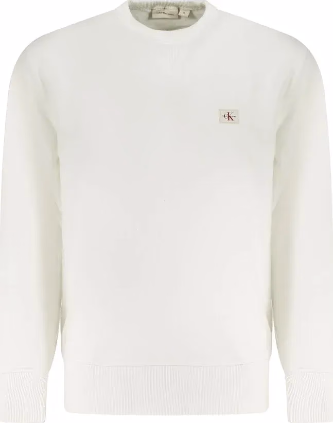 Calvin Klein White Cotton Men Sweatshirt