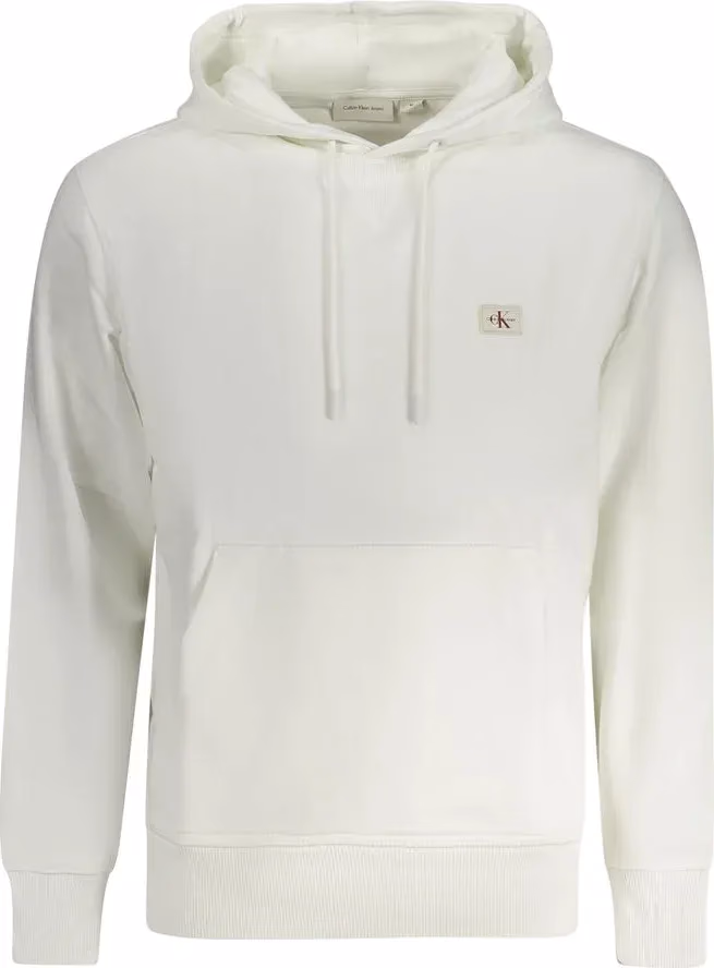 Calvin Klein White Cotton Men's Hooded Sweatshirt