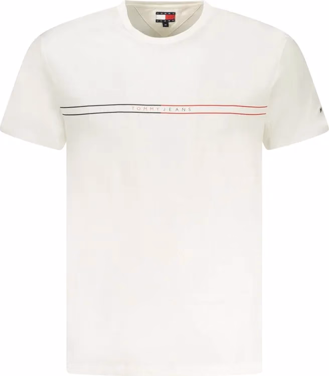 Tommy Hilfiger White Cotton Mens T-Shirt
