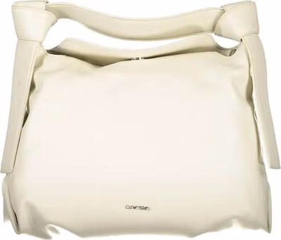 Beige Polyester Women Handbag
