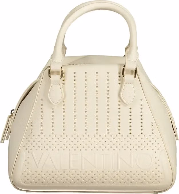 Mario Valentino Bianco Polyurethane Women's Bag with Handles and Shoulder Strap