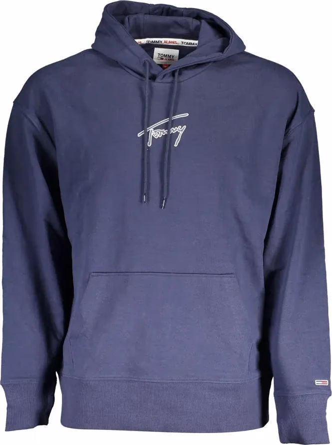 Tommy Hilfiger Blue Cotton Men's Hoodie Sweatshirt