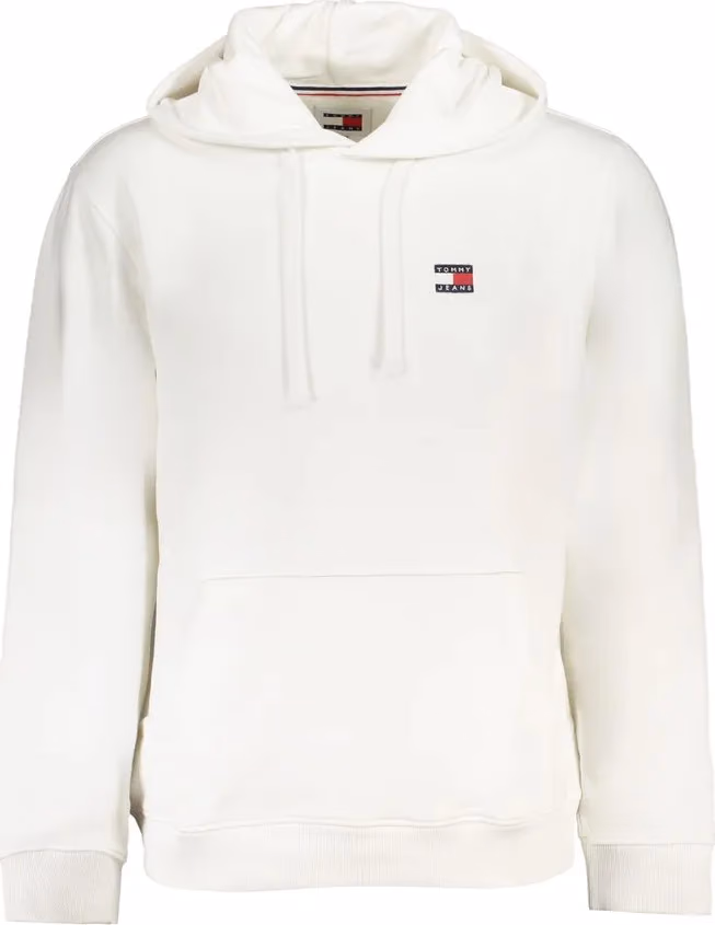 Tommy Hilfiger White Cotton Men's Sweatshirt Hoodie
