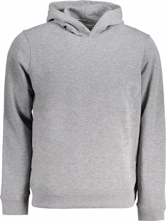 Calvin Klein Grigio Polyester Men's Hoodie