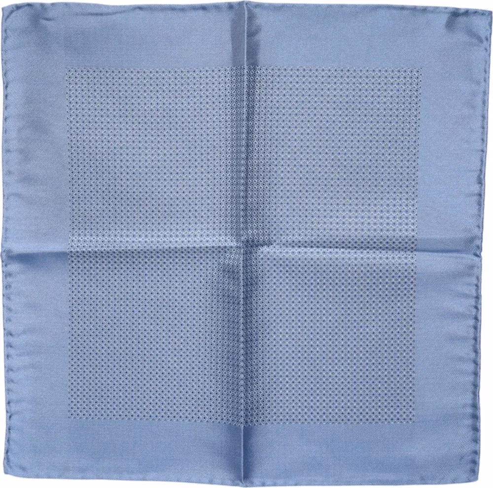 Dolce & Gabbana Light Blue Silk Square Men Foulard Scarf