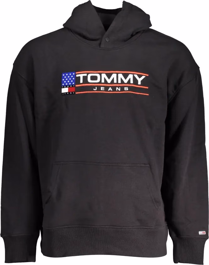 Tommy Hilfiger Black Cotton Men Sweater