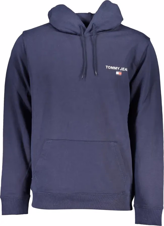 Tommy Hilfiger Blue Cotton Men Hoodie