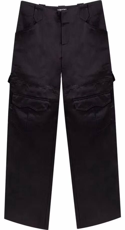 Tom Ford Black Viscose Cargo Pants