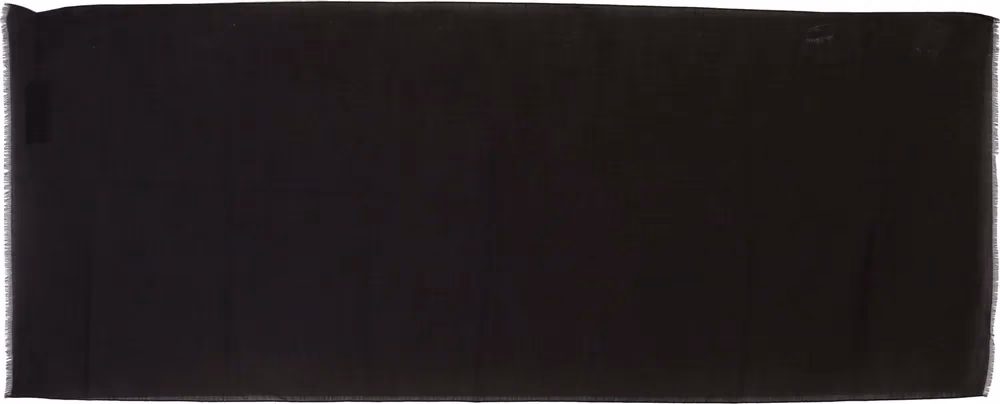 Dolce & Gabbana Dark Gray Virgin Wool Striped Pattern Wrap Scarf