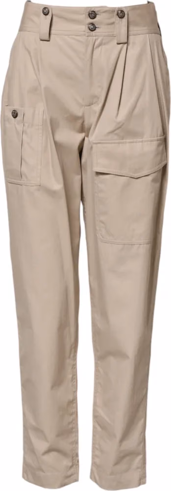 Dolce & Gabbana Beige Cotton High Waisted Pants