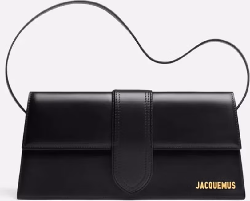 Jacquemus Black  leather Le Bambino Long bag