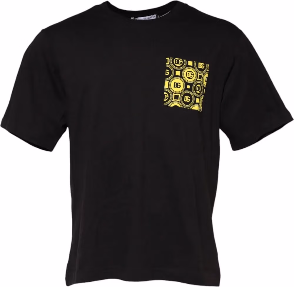 Dolce & Gabbana Black Minimalist Cotton Crew Neck T-shirt