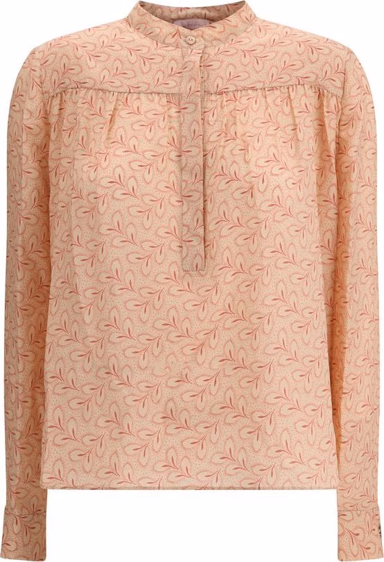 Kristina Ti Light Pink Silk Pattern Shirt