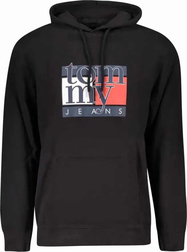 Tommy Hilfiger Black Cotton Men Sweatshirt