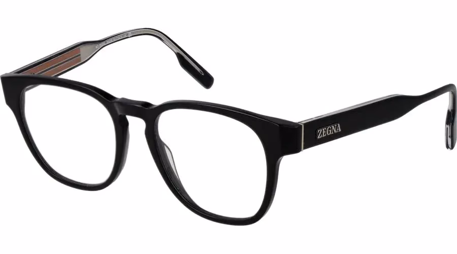 Ermenegildo Zegna Black Acetate Glasses (Frames)