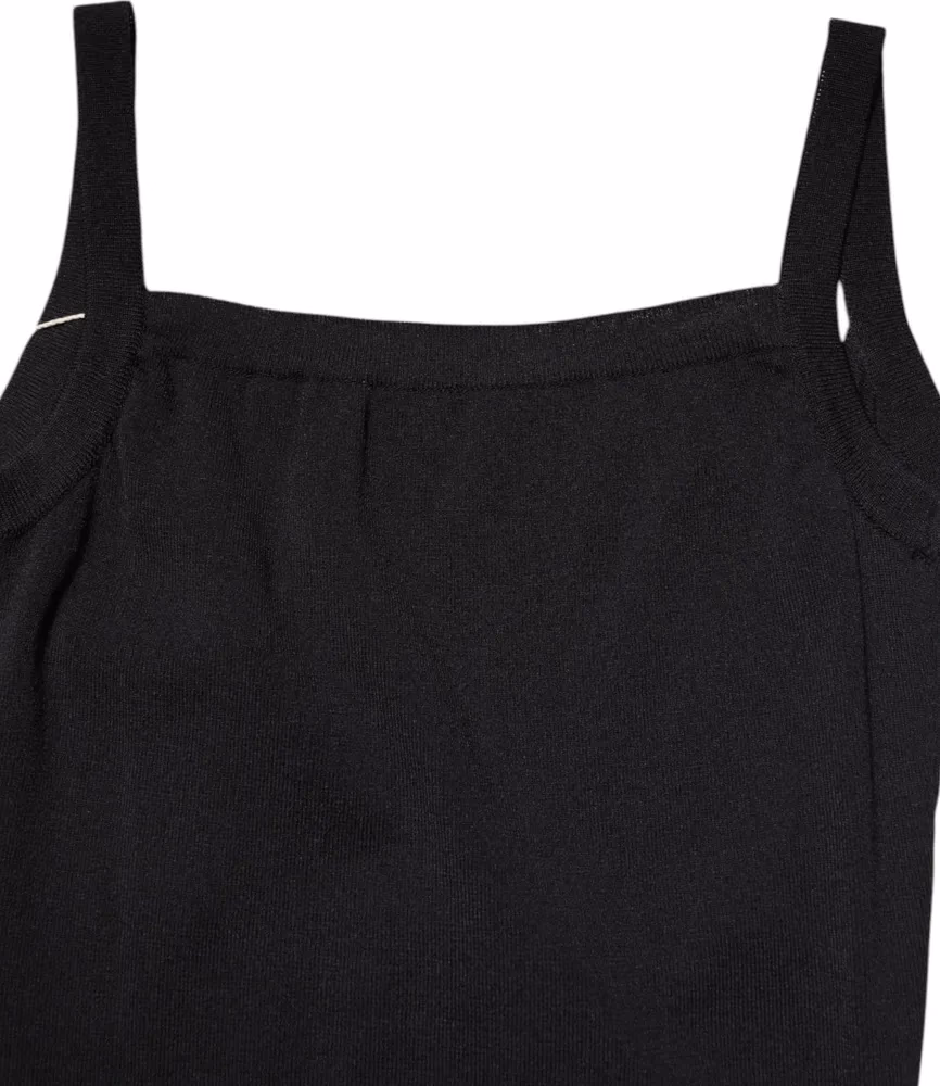 Laneus Black Square Neck Bodycon Ruched Mini Dress