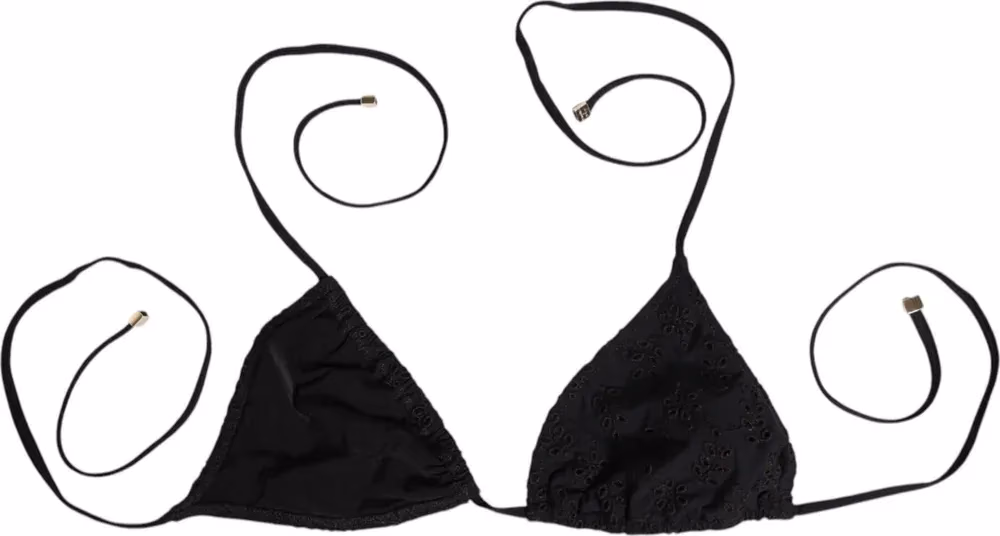 Dolce & Gabbana Black Embroidered Triangle Swimwear Underwear
