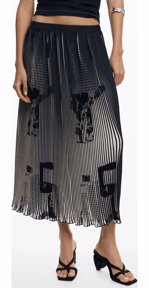 Desigual Black Polyester Women Skirt