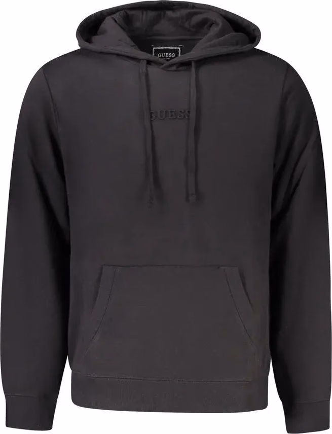 Guess Jeans Black Organic Cotton Men's Hoodie