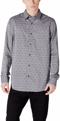 Gray Cotton Dress Shirt