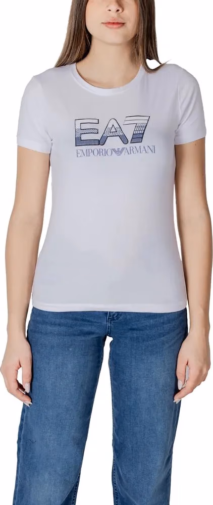 EA7 Emporio Armani White Cotton T-Shirt