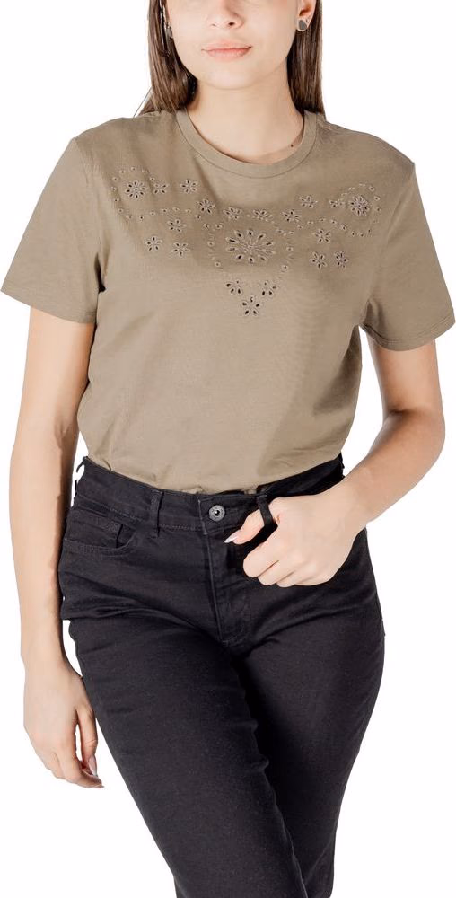 Jacqueline De Yong Bicolor Cotton T-Shirt
