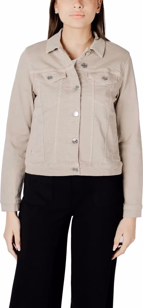 Street One Beige Cotton Denim Jacket