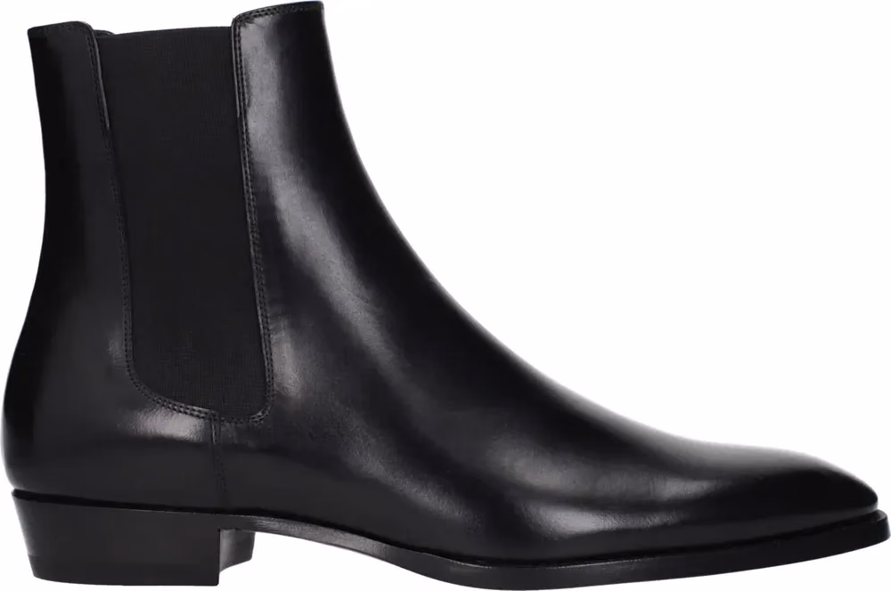 Celine Black Leather Ankle Boots