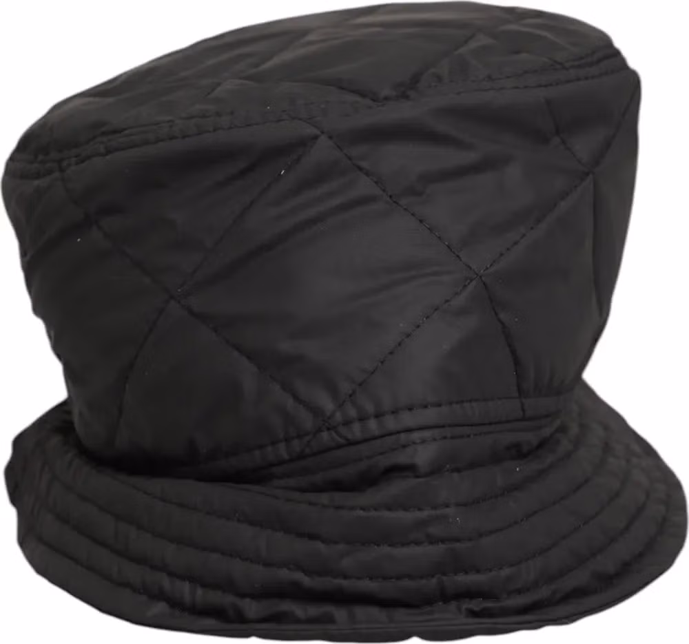 Dolce & Gabbana Black Nylon Quilted Bucket Men Capello Hat