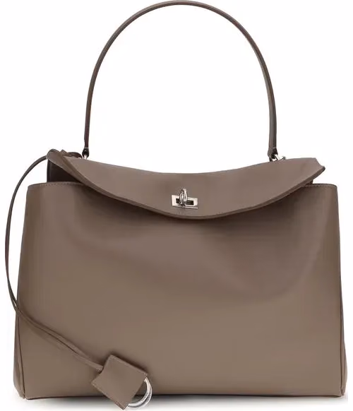 Balenciaga Gray Calf Leather Bos Taurus Shoulder Bag