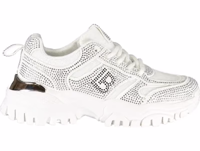 White Polyester Sneaker