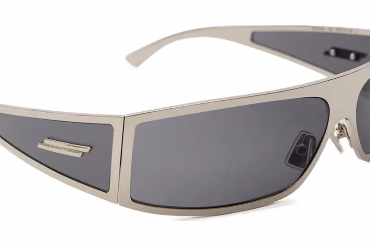 Bottega Veneta Gray Metal Sunglasses