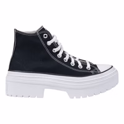 Black Fabric Chunky Sneakers