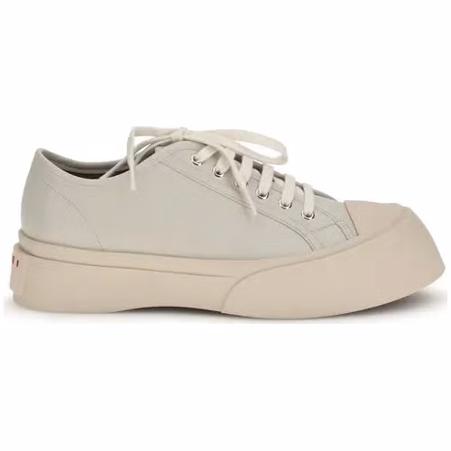 Marni White Calf Leather Bos Taurus Chunky Sneakers