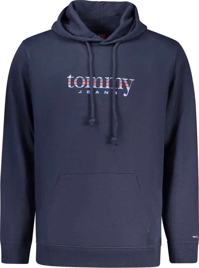 Tommy Hilfiger Blue Cotton Men Hoodie