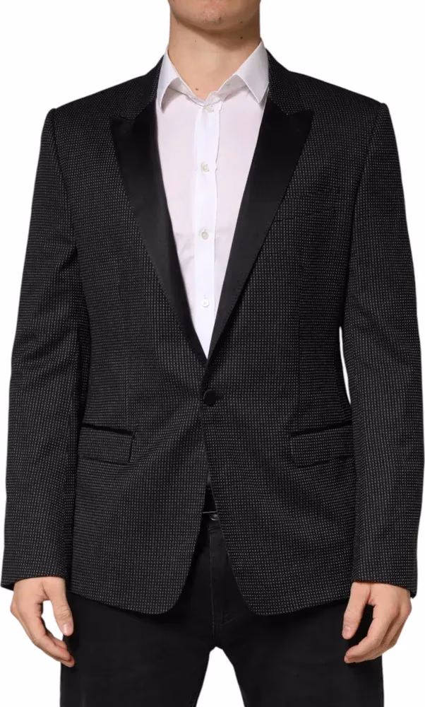 Dolce & Gabbana Black Fantasy Single Breasted Jacket Blazer