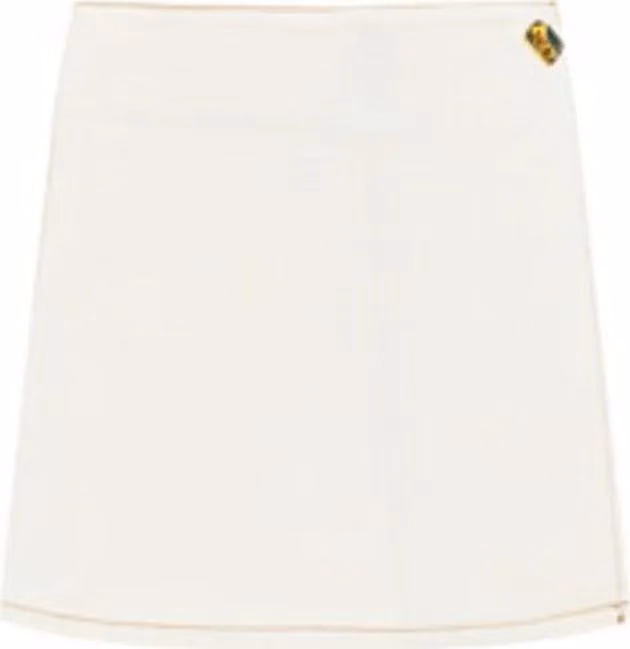 Ganni White Cotton Mini Skirt